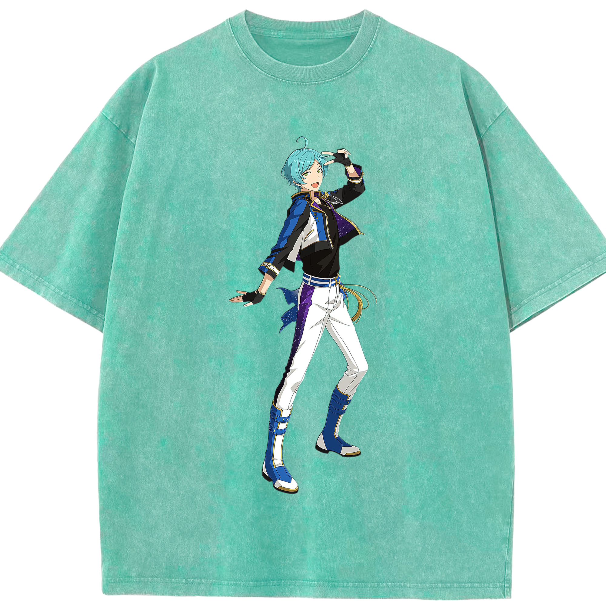 （画像用） あんさんぶるスターズ! Ensemble Stars 綿100% ヴィンテージ風 半袖Tシャツ（フロントプリント）